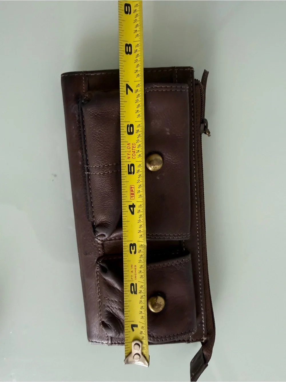 Men's Brown Leather Wristlet Wallet - Unbranded